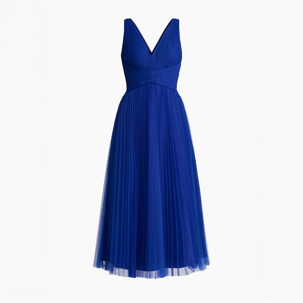 Zac Posen Tulle Midi-Dress in Royal Blue, size 6 - Picture 5 of 13